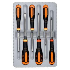 Löök kruvikeerajate komplekt Ergo läbiva teraga ( SL3.5/4.5/5.5/6.5/PH1/2), 6 osaline Bahco